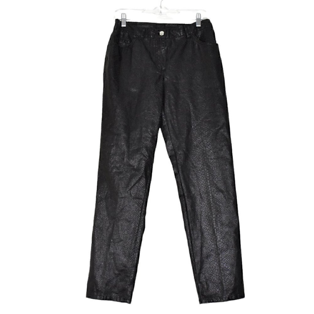 Hearts Of Palm Reptile Print Pants Brown Black Size 6